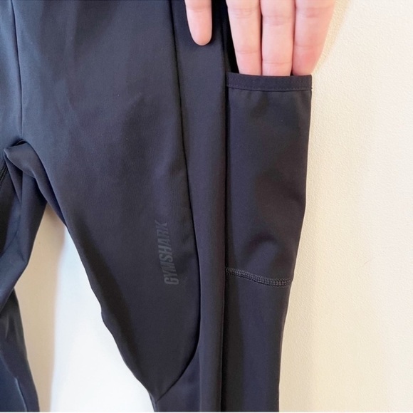 Gymshark Black Adjustable Waist Clasp Athletic Compression Leggings Size XS - Picture 4 of 10